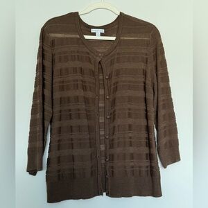 New York & Company Brown Cardigan Sweater